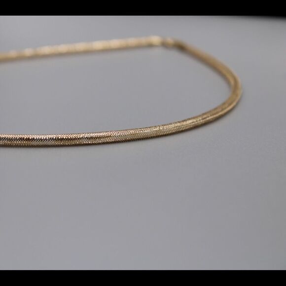 14k Gold Mesh Necklace and Ankh Cross - Picture 7 of 11